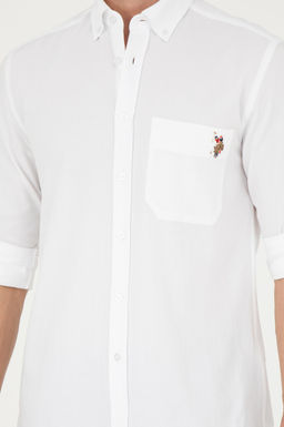 Мужская белая рубашка с длинным рукавом - U.s. polo assn фото 13