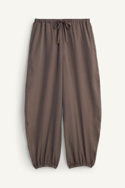 PANTAL?N BALLOON FIT RAYAS VISCOSA - CUPRO / rayas - Zara фото 7