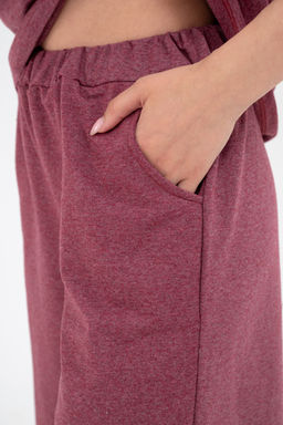 Костюм из футера унисекс бордо-меланж - Амадэль фото 8