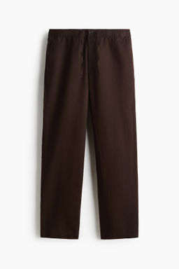 Pantal?n en mezcla de lino Regular Fit