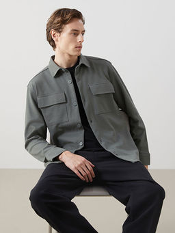 Regular Fit Uzun Kollu Erkek G?mlek Ceket