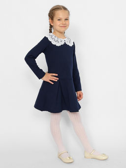 CRB wear/CWJG 63612-41 Платье для девочки,темно-синий/Ex.Cherubino  фото 2