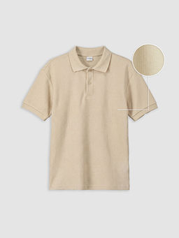 Polo Yaka Waffle Dokulu Erkek ?ocuk Ti??rt