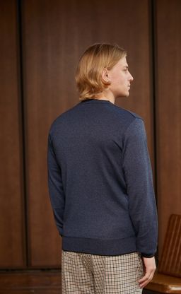 Джемпер F121-01-3 d.blue - Fine joyce фото 2