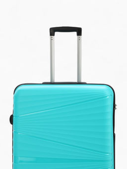 Чемодан на колёсах большой 111 л (L), на молнии, кодовый замок, 4 колеса, голубой