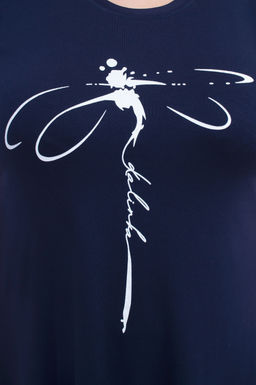 Арт. 3673 Футболка женская 46-56 (6 шт) Цвет:темно-синий - Калинка фото 5