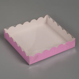 Цена за 10 шт. Коробочка для печенья с PVC крышкой, сиреневая, 12 х 12 х 3 см - UPAK LAND фото 2