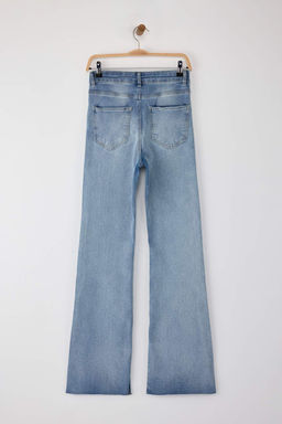 Siyah Y?rtmac Detayl? Yuksek Bel Flare Jeans TWOAW26JE00022 - Trendyolmilla фото 7