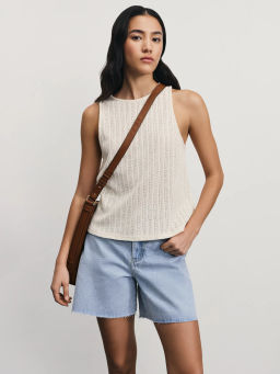 Джинсовые шорты А-силуэта / Zarina фото 7