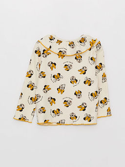 Bisiklet Yaka Minnie Mouse Bask?l? K?z Bebek Ti??rt - Waikiki фото 3