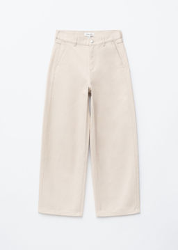 Pantalones de algod?n relajados de perneras anchas - H&m фото 2