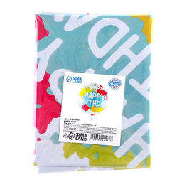 Цена за 4 шт. Шар фольгированный18" HBD, круг, акварель