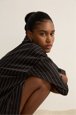 Рубашка из сатина в полоску - Mollis фото 4