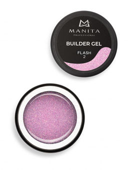 Manita Professional Гель моделирующий для ногтей с хлопьями юки / Builder Gel Flash №02, 15 мл