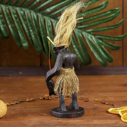 Сувенир «Абориген-рыбак», 22 см, дерево