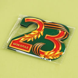 Цена за 2 шт. Шоколад молочный в открытке на 23 февраля Настоящему герою, 5 г.