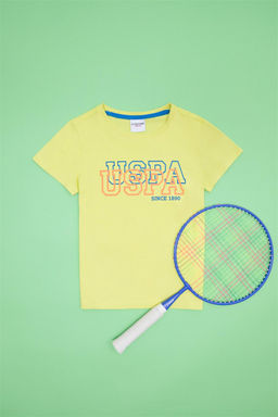 Детская неоново-желтая футболка с круглым вырезом Неожиданная скидка в корзине