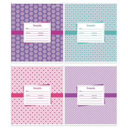 Комплект тетрадей 18 листов, клетка, КРАСИВЫЙ ОРНАМЕНТ мелованный картон, выборочный УФ-ла...