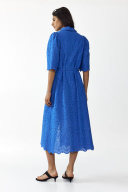 Vestido camisero de algod?n con bordado ingl?s - H&m фото 7