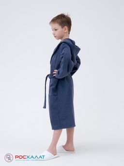 Детский махровый халат с капюшоном серый МЗ-04 (84) - Росхалат фото 3