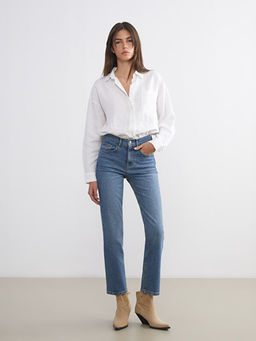 Mom Fit Kad?n Jean Pantolon