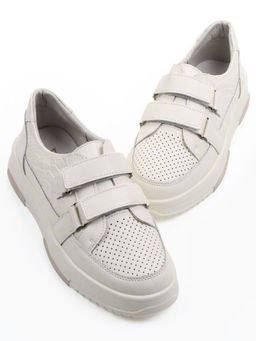 03-C138-2A LT. BEIGE Полуботинки спортивные женские (натуральная кожа)
