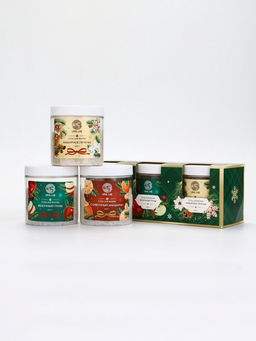 Соль для ванны, набор 3 шт х 200 г, мандарин, яблочный пунш, имбирное печенье, URAL LAB