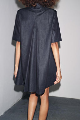 ZW COLLECTION DENIM MINI DRESS - Zara фото 7