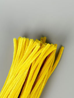 Синельная проволока, набор 100 шт, размер 1 шт 30х0,8 см, цвет желтый