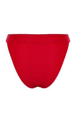 TRENDYOLMILLA K?rm?z? Dokulu High Leg Regular Core Bikini Alt? TBESS21BA0016 фото 23