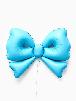 Воздушный шар фольгированный 50" "Бант" цвет голубой  матовый