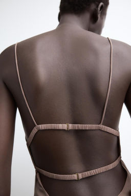 CUT-OUT DRESS WITH BEADS - Zara фото 4