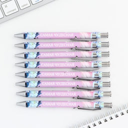 Цена за 10 шт. Ручка шариковая, синяя паста, 0.7 мм, пластик Самая чудесная