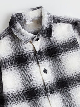 Uzun Kollu Ekose Erkek ?ocuk G?mlek