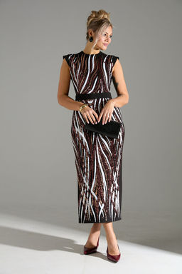 Платье LM М 46 красное и белое