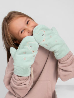 Варежки детские меховые Kim Lin