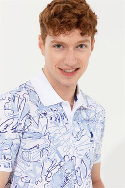 U. S. Polo Assn Мужская синяя футболка с воротником-поло - U.s. polo assn фото 8