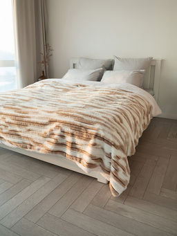 Плед меховой 200x220 коричневый