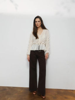 Джинсы wide leg с высокой посадкой / Zarina  фото 7