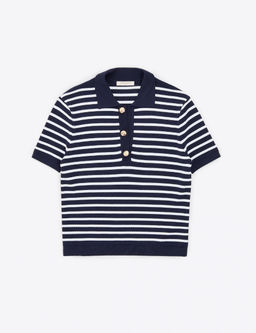 Lacivert Slim Fit Polo Yaka Triko Ti__rt
