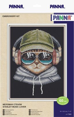 Набор для вышивания PANNA J-7360 Меломан Стенли 18 х 22.5 см