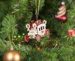 Новогодние елочные игрушки: Карета крытая 3020 Red Heart Santa
