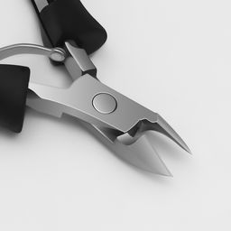 Кусачки маникюрные для кутикулы, 10 см, длина лезвия-10 мм, чёрные, серебристые