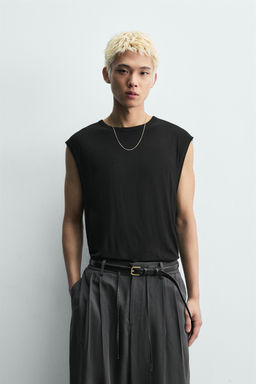 CAMISA TANK RELAXED FIT 100% BAMB? / Negro - Zara фото 2