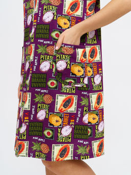 924 Халат "Тропики/фиолетовый"