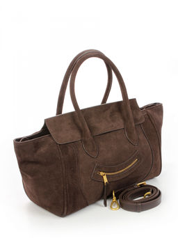 LACCOMA сумка АМ2244-2Ф-шоколадный натуральная замша  фото 2