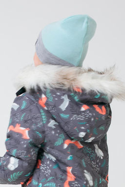 Crockid _ КВ 20177/21ш/светлая бирюза,св.серый меланж шапка дет