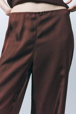 SILK PYJAMA TROUSERS - Zara фото 2
