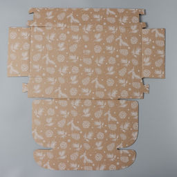 Цена за 2 шт. Коробка новогодняя складная «Шишки», бурый, 27×21×9 см, Новый год