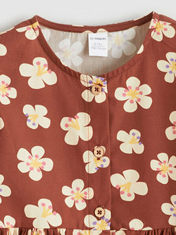 ?i?ekli F?rf?rl? K?z ?ocuk Elbise